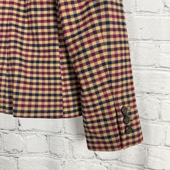 Merona Y2K Blazer Jacket Gingham Checked Multi Plaid Academia Preppy 16 - Picture 7 of 11